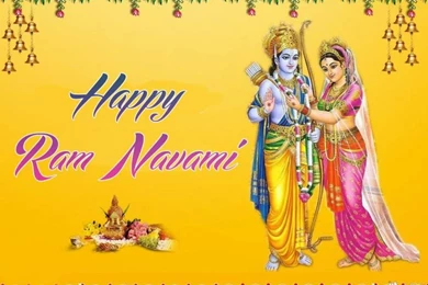 Wishing You Happy Ram Navami With Lord Shri Ram & Sita HD Wallpapers