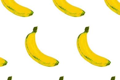 B A N A N A S!   Scented White On White Mylar Wallpaper, Sample ...