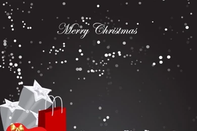Christmas Presents On Winter Backgrounds Vector