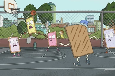 Pop tarts Playing Basketball   Wallpapers Edition : Rickandmorty