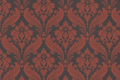 Kelly Hoppen Vintage Flock Grey Yellow Damask Wallpapers