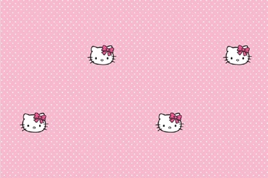 Hello Kitty Polka Dot Wallpapers Pink Girl's Children's Bedroom 73399