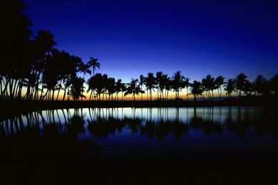 Download 1280x1024 Tropical Island Beach Scenery Lake At Night ...