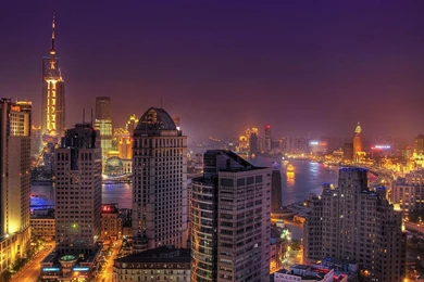 Shanghai Night View China City Photography Wallpapers 1280x1024 ...