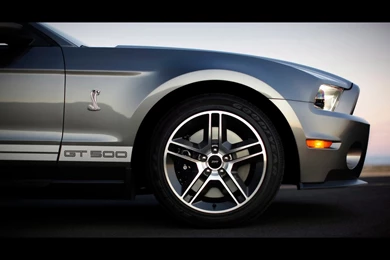 Grey Ford Shelby GT500 Tire And Front View Desktop Wallpapers ...