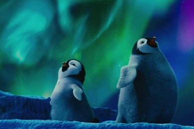Erik And The Aurora Australis From Happy Feet Two Desktop Wallpapers