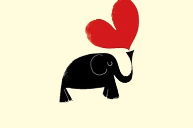 Cute Lovely Elephant Love iPhone 5s Wallpapers Download