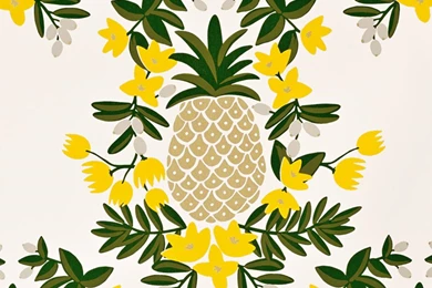 Pineapple (Yellow) Wallpapers By RIFLE PAPER Co.