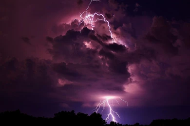 Dark Cumulonimbus Clouds With Lightning   Wallpaper.