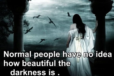 Normal People Have No Idea How Beautiful The Darkness Is .