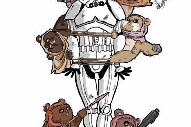 Ewoks Captured A Stormtrooper By Bluyou On DeviantArt