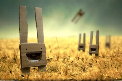 Sun Cardboard Grass Green Happy Wallpapers   (