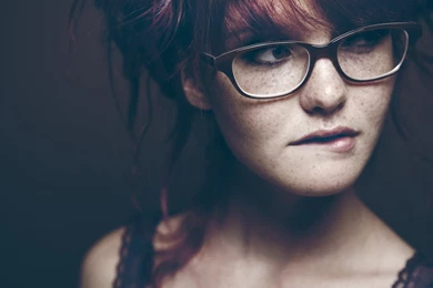 Download Wallpapers 1920x1080 Redhead, Girl, Glasses, Eyes ...