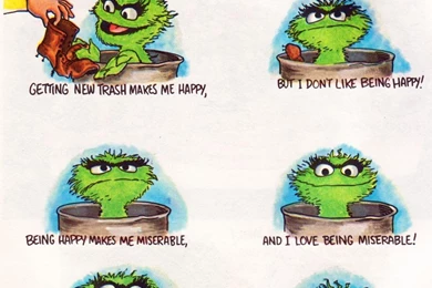 Illustration Vintage Sesame Street Miserable Oscar The Grouch ...