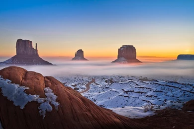 Monument Valley Snowy Wallpapers Wallpaper, Size: 1170x779 ...