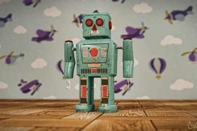 Vintage Retro Robot Desktop Wallpapers